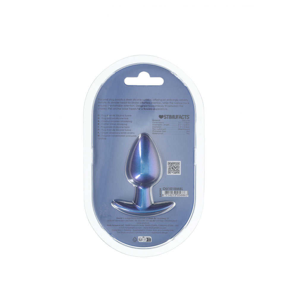 Shots Toys | OUCH! Anal Plug - Medium - Metallic Blue