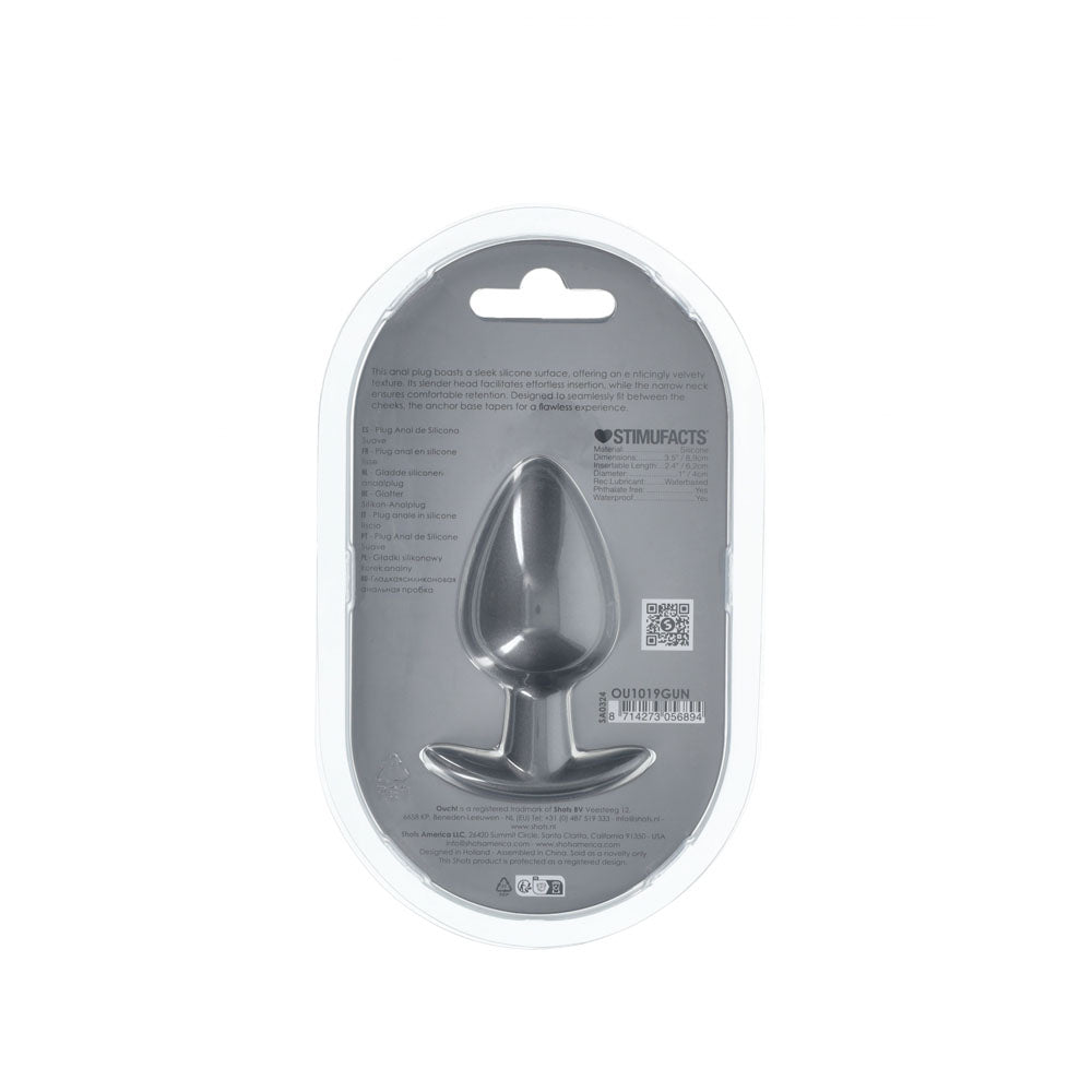Shots Toys | OUCH! Anal Plug - Large - Gun Metal