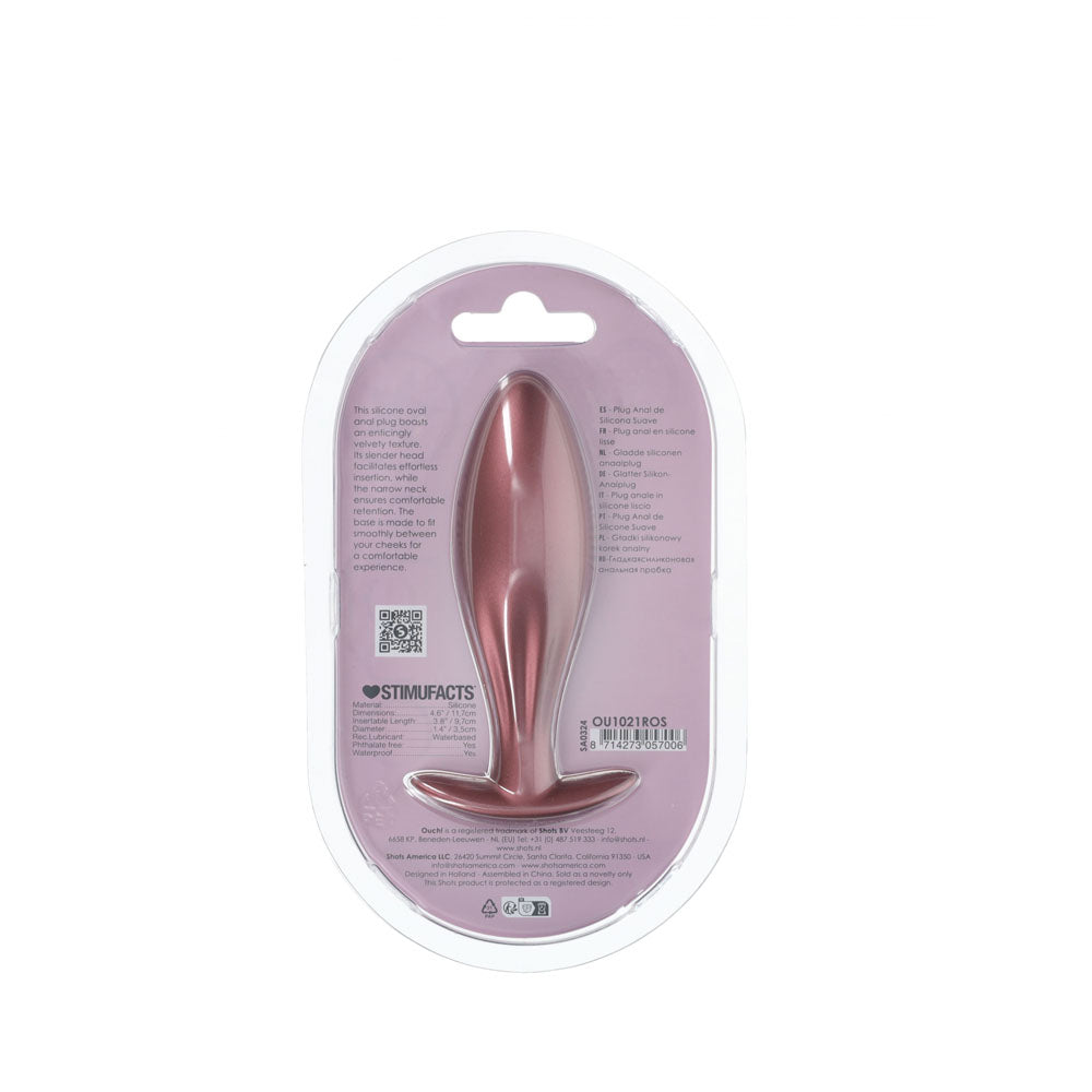 Shots Toys | OUCH! Oval Anal Plug - Rose Gold