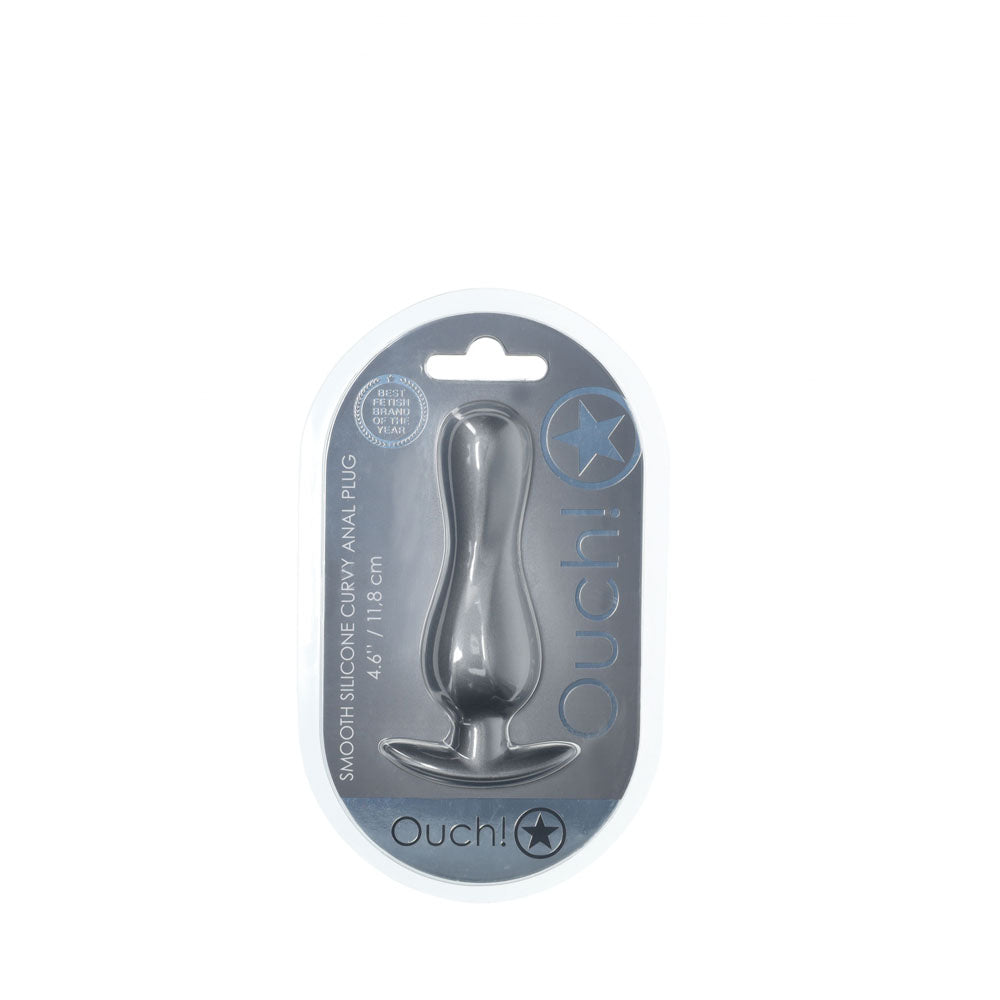 Shots Toys | OUCH! Curvy Anal Plug - Gun Metal
