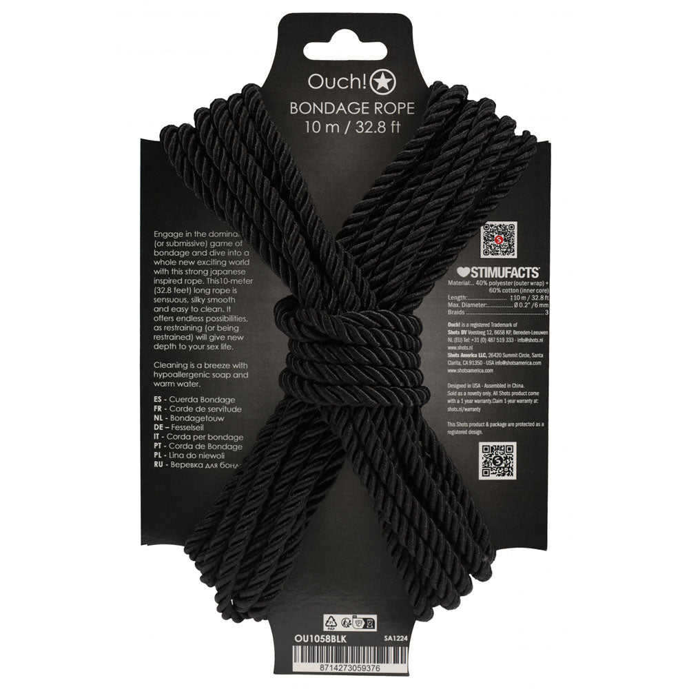 Shots Toys | OUCH! Bondage Rope 10M - Black