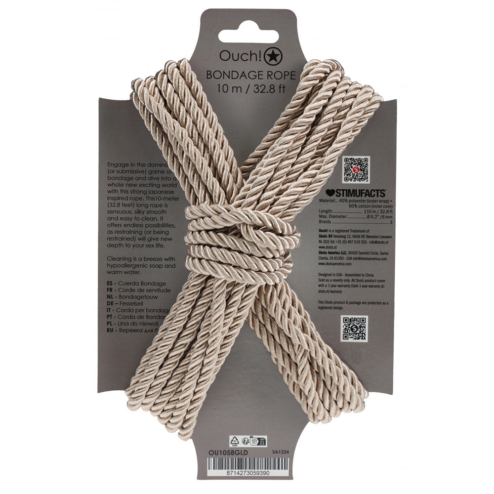 Shots Toys | OUCH! Bondage Rope 10M - Gold