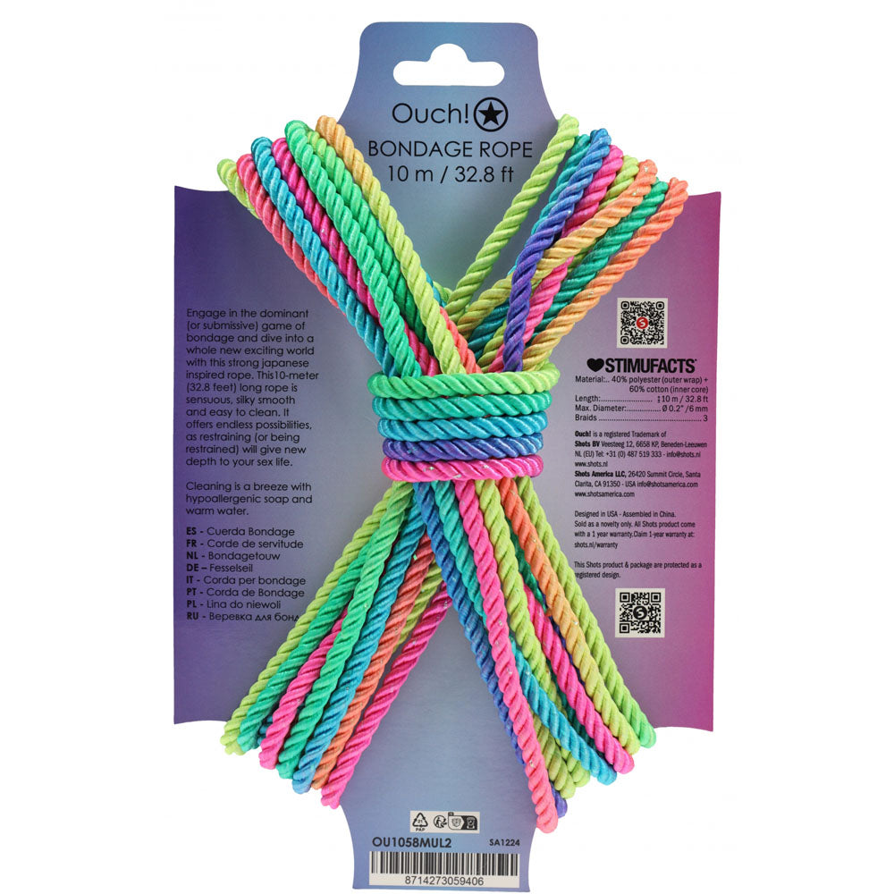 Shots Toys | OUCH! Bondage Rope 10M - Multicolour 2