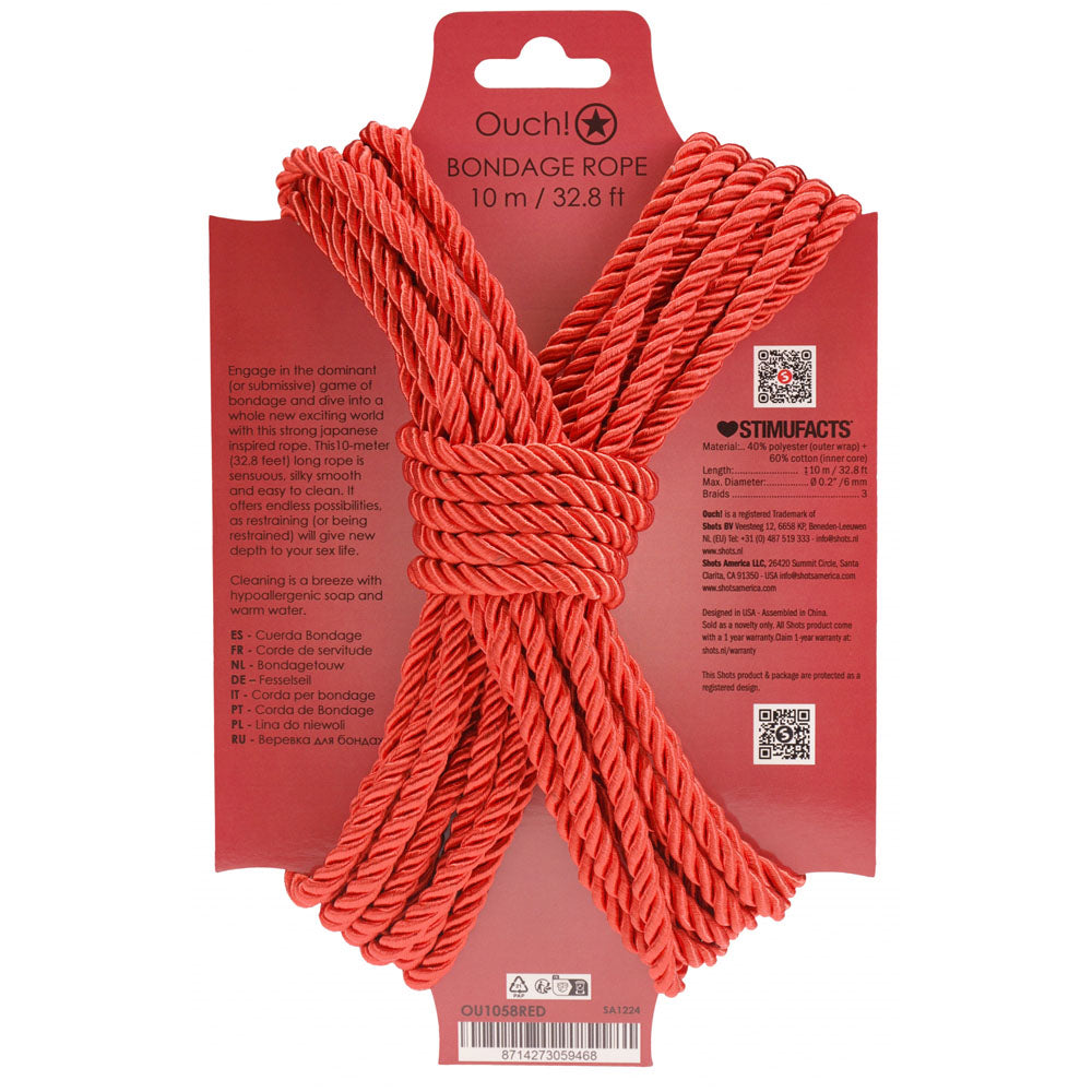Shots Toys | OUCH! Bondage Rope 10M - Red