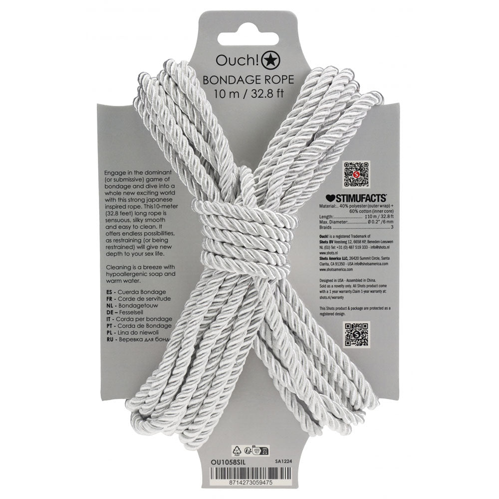 Shots Toys | OUCH! Bondage Rope 10M - Silver
