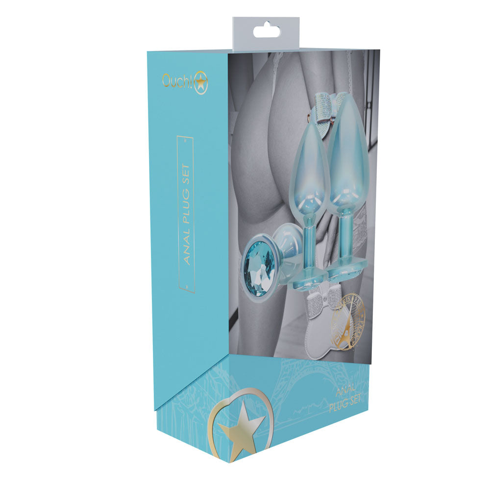 Shots Toys | OUCH! Paris Collection - Metal Anal Plug Set - Blue