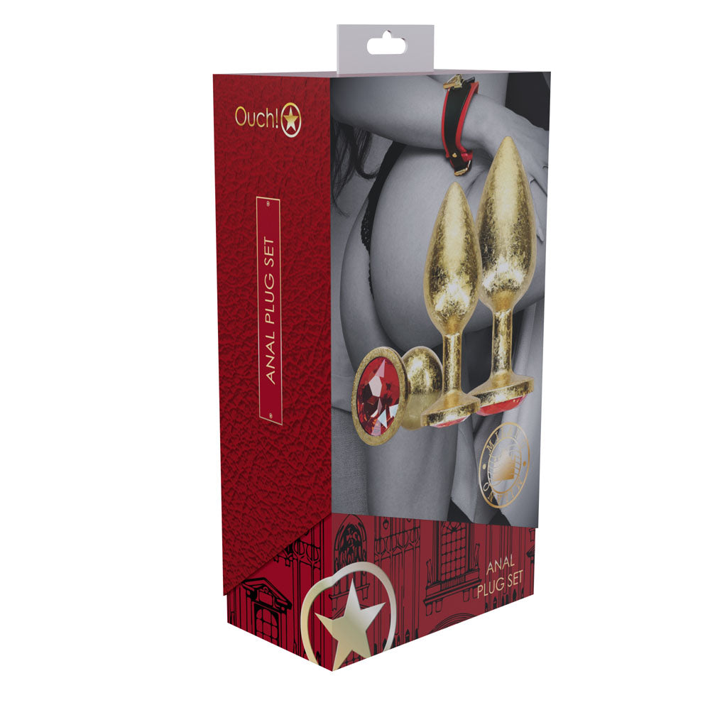 Shots Toys | OUCH! Milan Collection - Metal Anal Plug Set - Gold