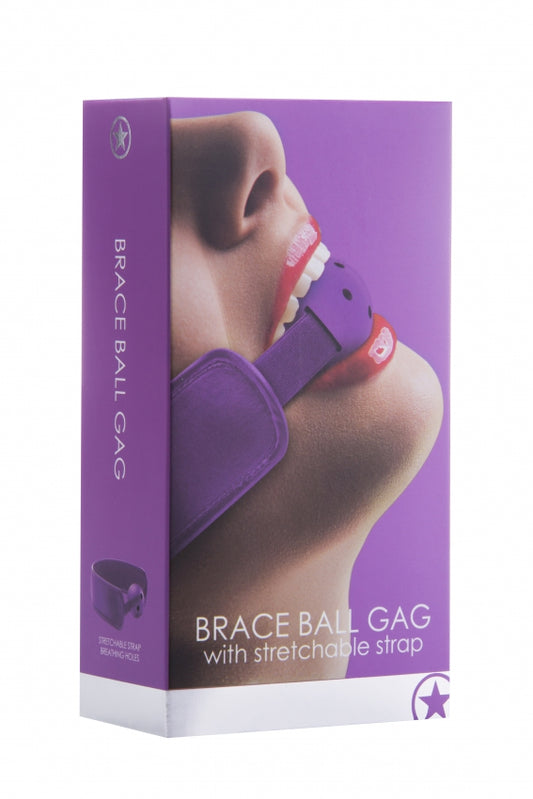 Shots Toys | OUCH! Purple Brace Ball Gag