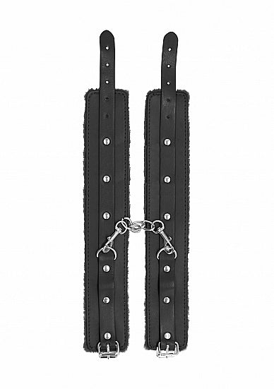 Shots Toys | OUCH! Plush Leather Ankle Cuffs Black