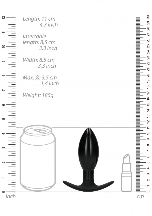Shots Toys | OUCH! Interchangeable Butt Plug Set - Rounded Large Black