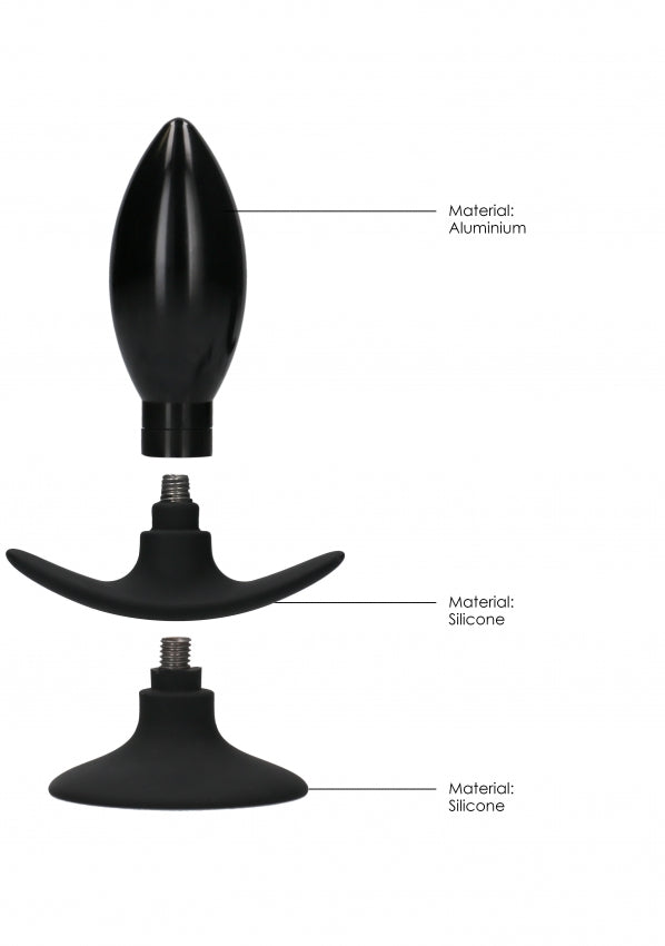 Shots Toys | OUCH! Interchangeable Butt Plug Set - Rounded Large Black