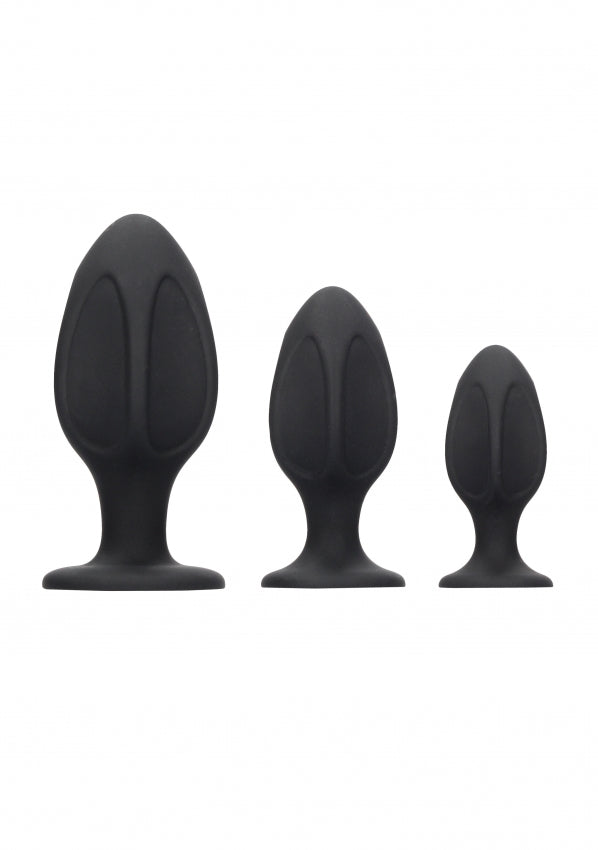 Shots Toys | OUCH! Diamond Shape Butt Plug Set - Black