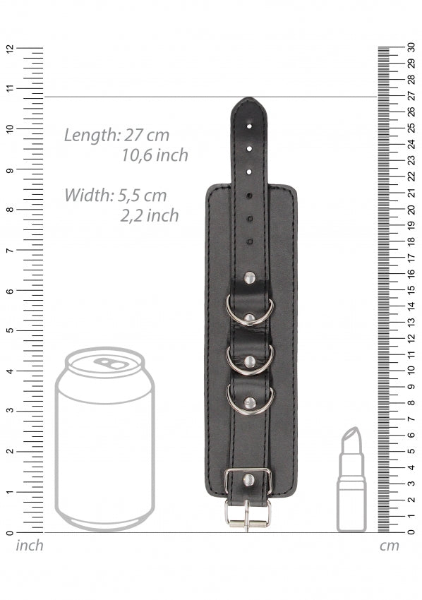 Shots Toys | Ouch! Bonded Leather Hand or Ankle Cuffs - With Adjustable Straps