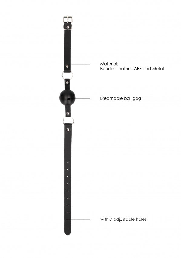 Shots Toys | OUCH! Breathable Ball Gag - With Bonded Leather Straps