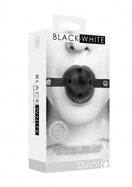 Shots Toys | OUCH! Breathable Ball Gag - With Bonded Leather Straps
