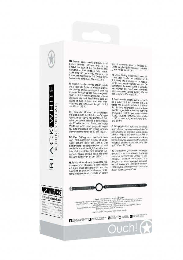 Shots Toys | OUCH! Silicone Ring Gag - With Adjustable Bonded Leather Straps