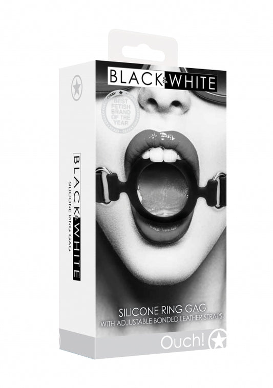 Shots Toys | OUCH! Silicone Ring Gag - With Adjustable Bonded Leather Straps