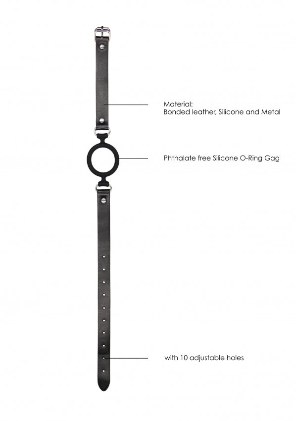 Shots Toys | OUCH! Silicone Ring Gag - With Adjustable Bonded Leather Straps