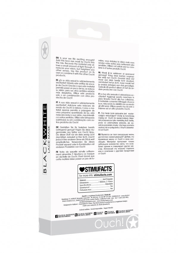 Shots Toys | OUCH! Lace Mask - With Elastic Straps