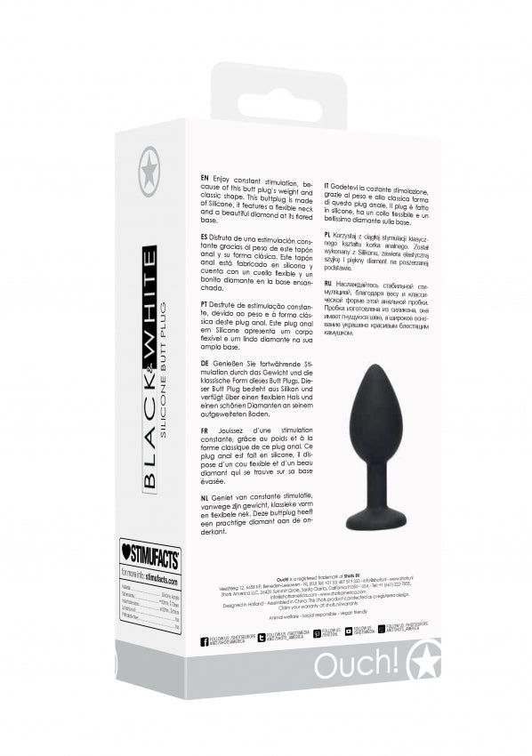 Shots Toys | OUCH! Silicone Butt Plug with Removable Jewel