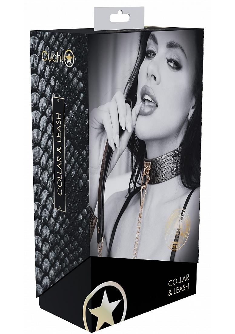 Shots Toys | Ouch! Florence Collection - Collar with Leash - Black