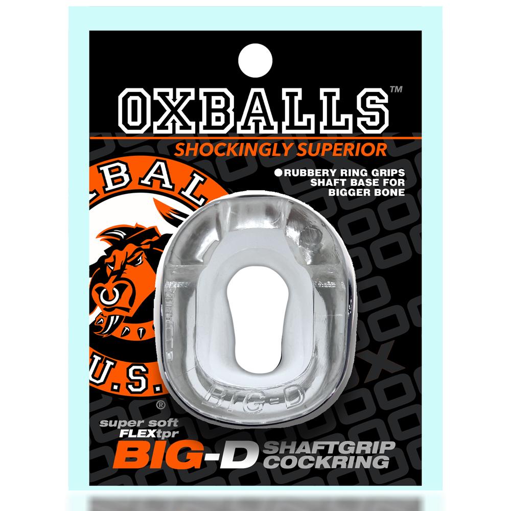OxBalls Big D Shaft Grip Cock Ring Clear