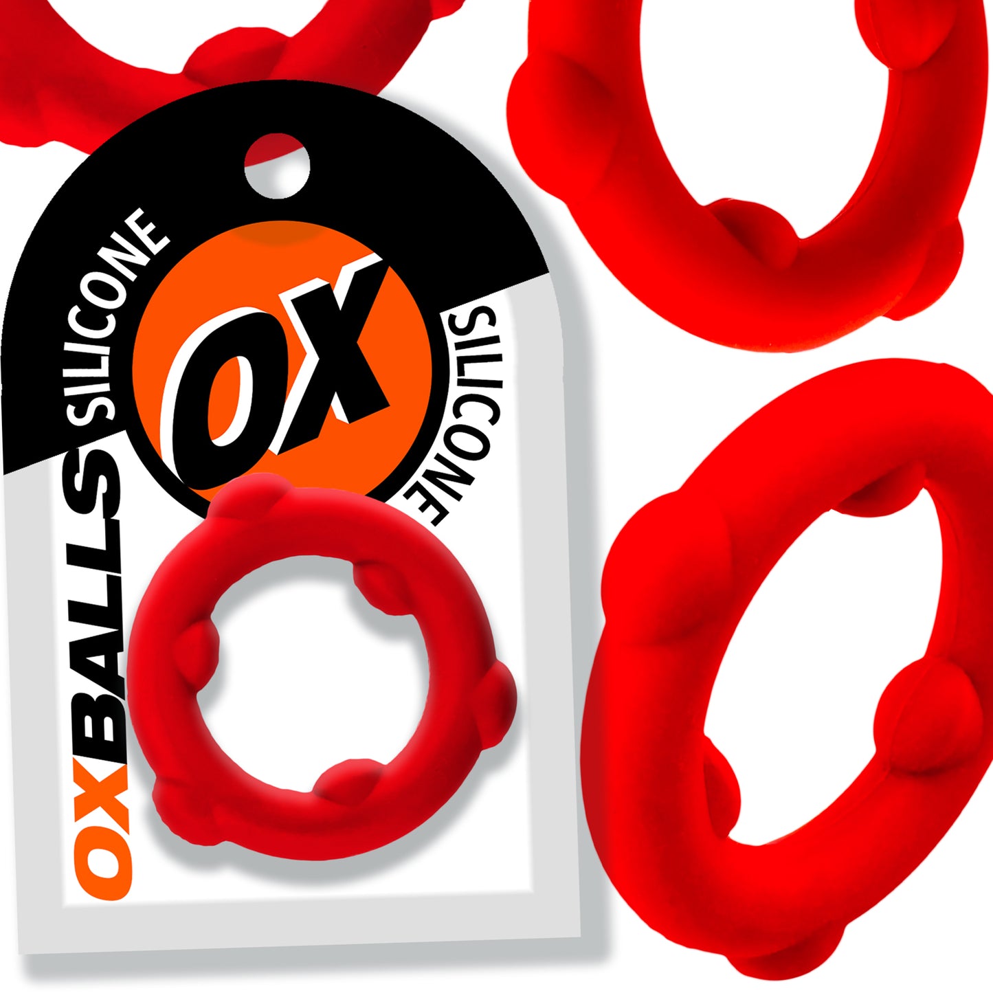 OxBalls Spinner Silicone Ring Red