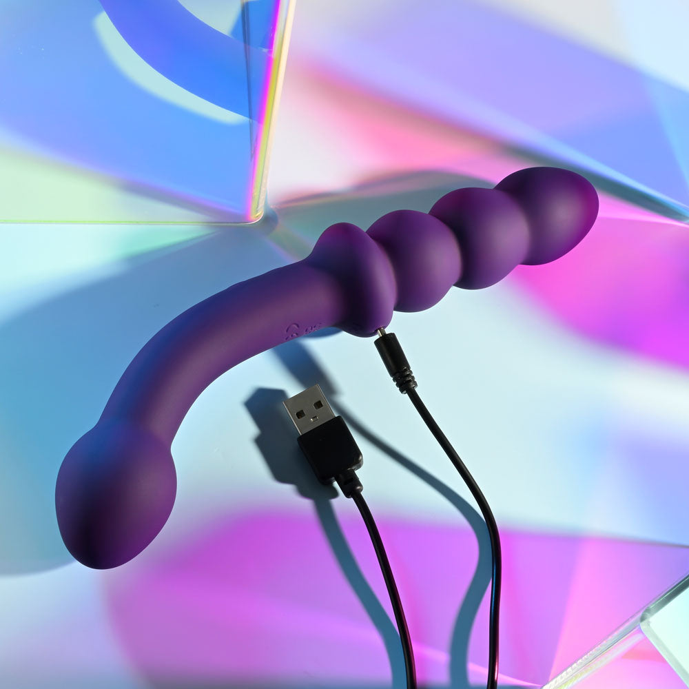 Playboy Pleasure THE SEEKER Purple 20.3cm USB Rechargeable Double Ended Vibrator