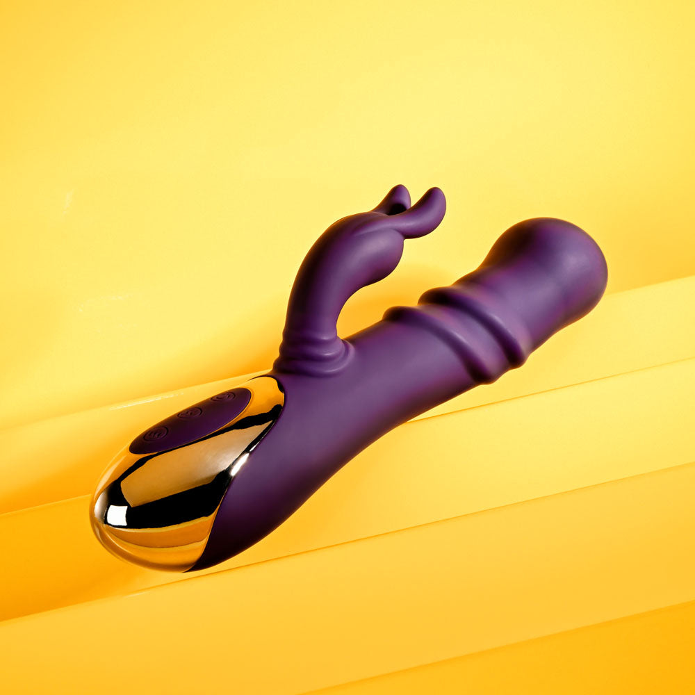 Playboy Pleasure BUNNY PUNCH - Purple 24.4cm Twirling Rabbit Vibrator