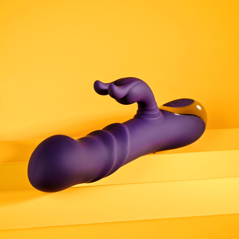 Playboy Pleasure BUNNY PUNCH - Purple 24.4cm Twirling Rabbit Vibrator