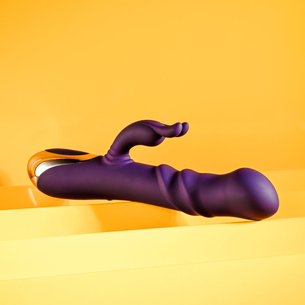 Playboy Pleasure BUNNY PUNCH - Purple 24.4cm Twirling Rabbit Vibrator