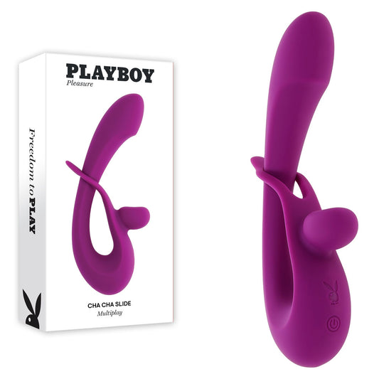Playboy Pleasure CHA CHA SLIDE Purple 20cm Rabbit Vibrator
