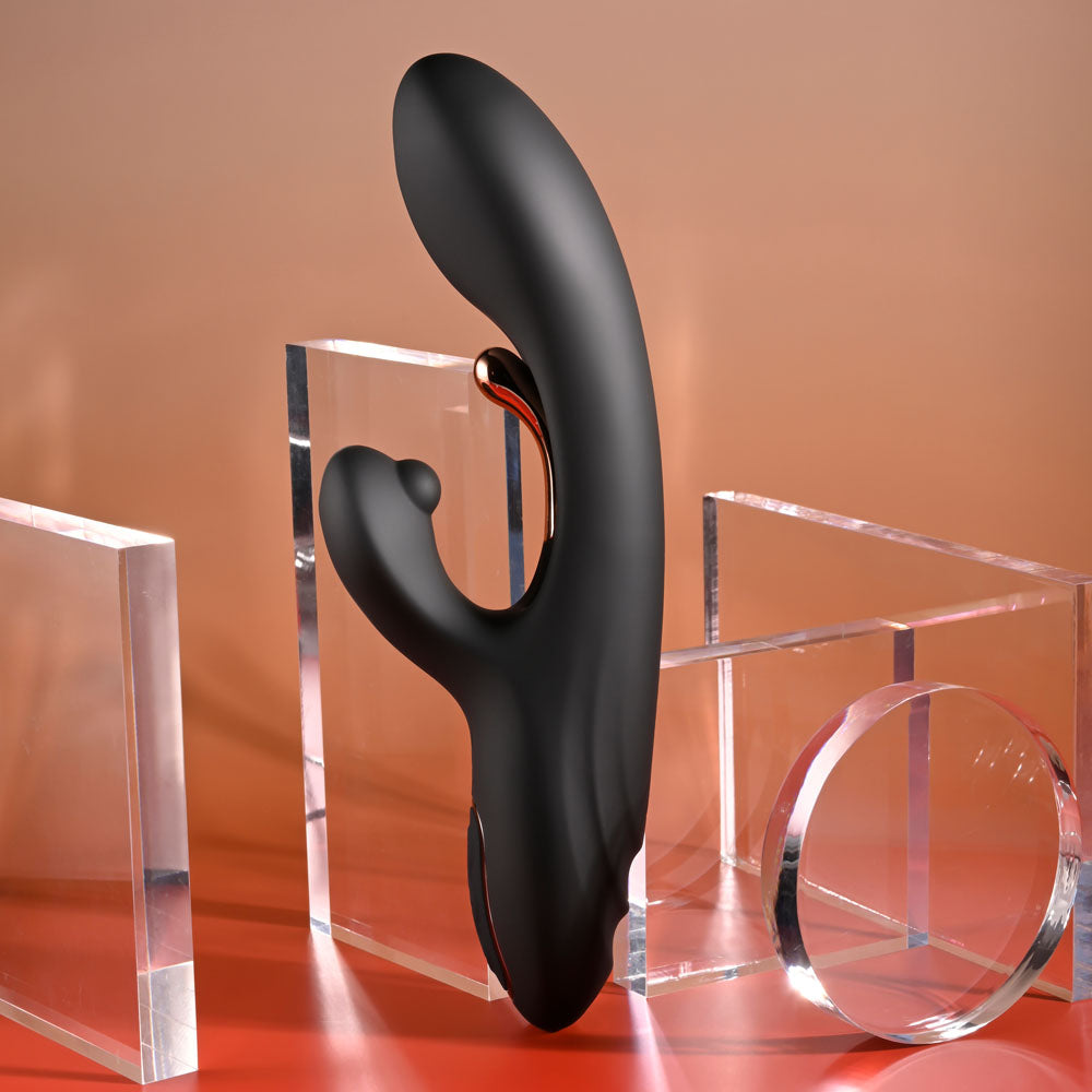 Playboy Pleasure AUREUS Black 22.7cm Rabbit Vibrator with G-Spot Tickling