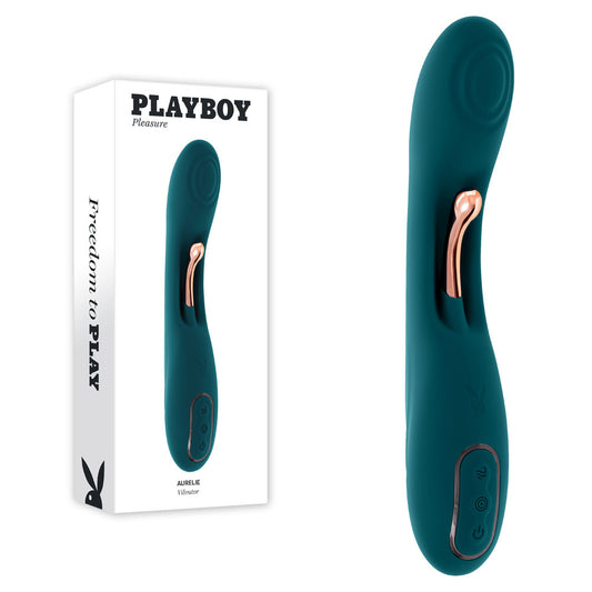 Playboy Pleasure AURELIE Green 22.7cm Vibrator with Internal Flicker