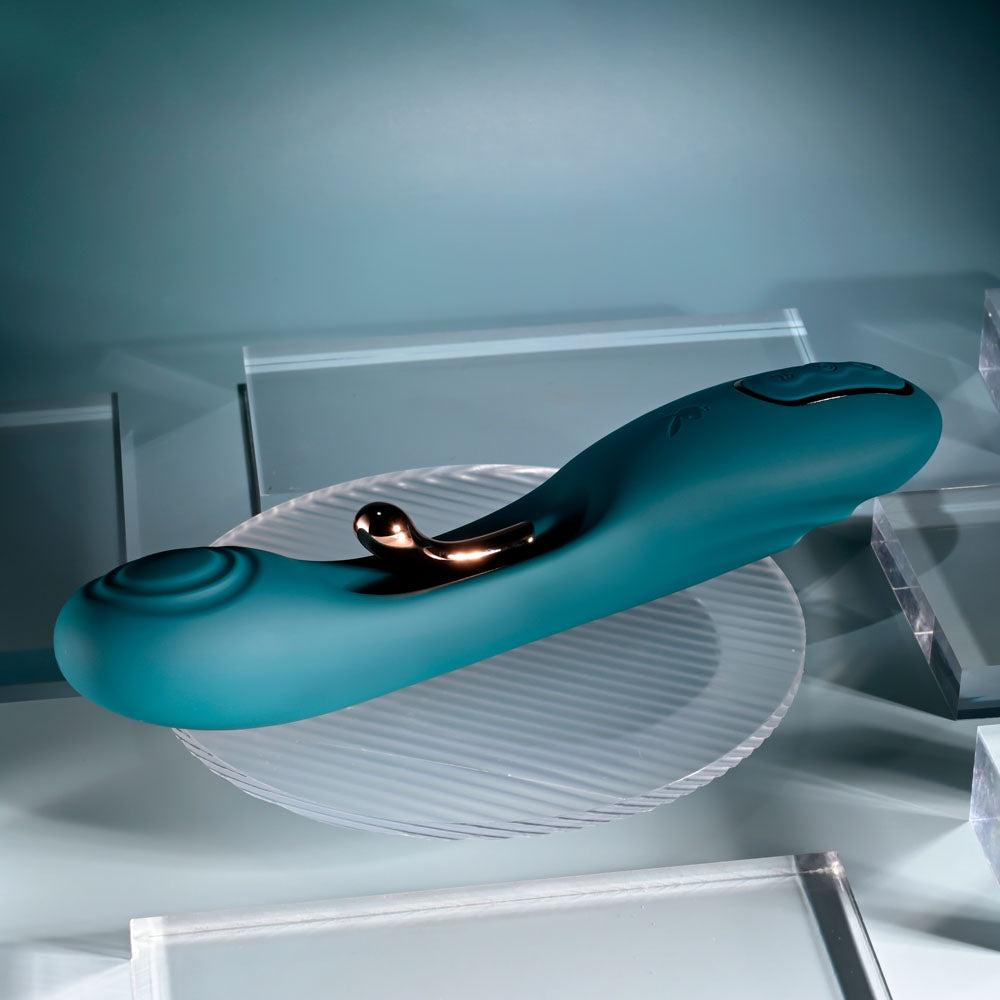 Playboy Pleasure AURELIE Green 22.7cm Vibrator with Internal Flicker