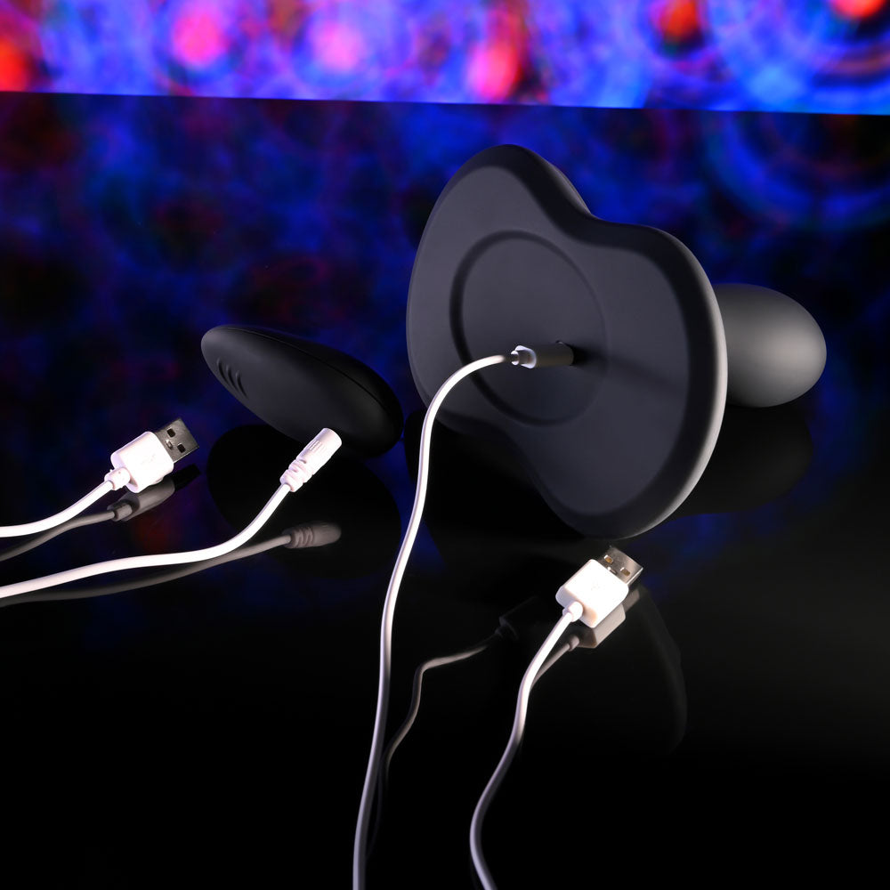 Playboy Pleasure SITTIN & SPINNIN - Black Spinning Vibrator & Grinder Pad with Remote