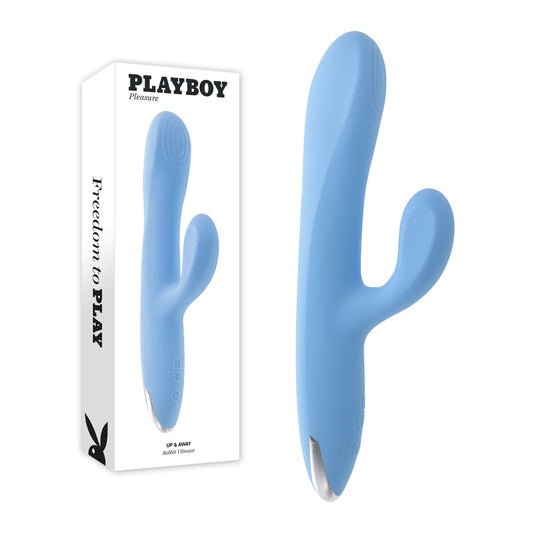 Playboy Pleasure UP AND AWAY Blue 26.7cm Rabbit Vibrator