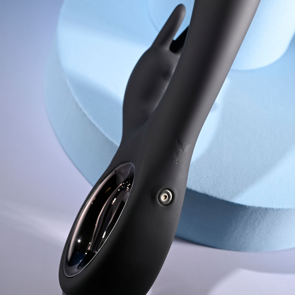 Playboy Pleasure LATE NIGHT BUNNY Black 20cm Rabbit Vibrator