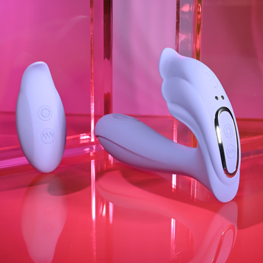 Playboy Pleasure LILAC FANTASY - Purple 13.5cm Tapping Vibrator with Remote