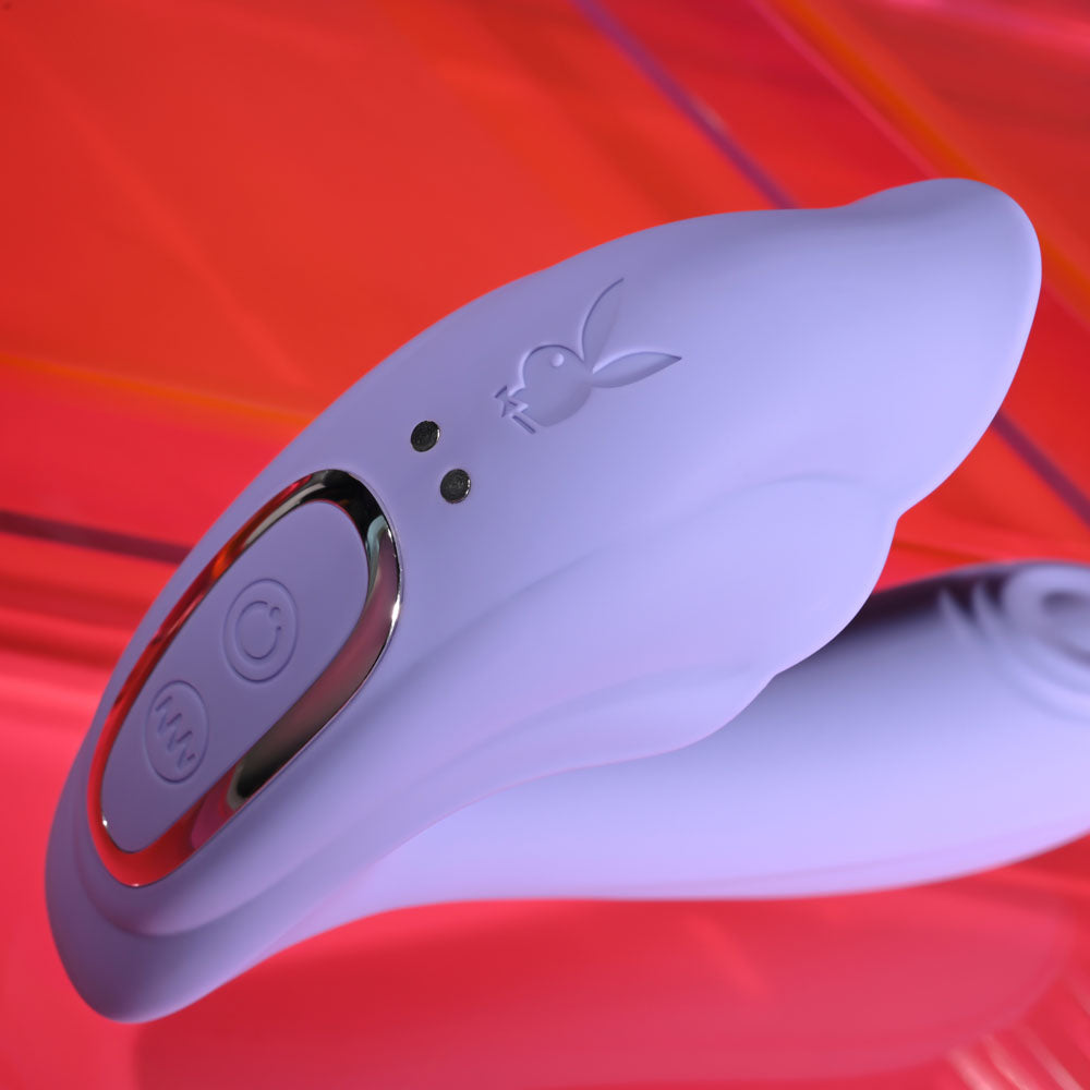 Playboy Pleasure LILAC FANTASY - Purple 13.5cm Tapping Vibrator with Remote