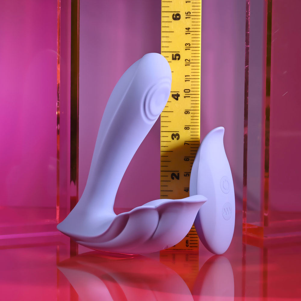 Playboy Pleasure LILAC FANTASY - Purple 13.5cm Tapping Vibrator with Remote