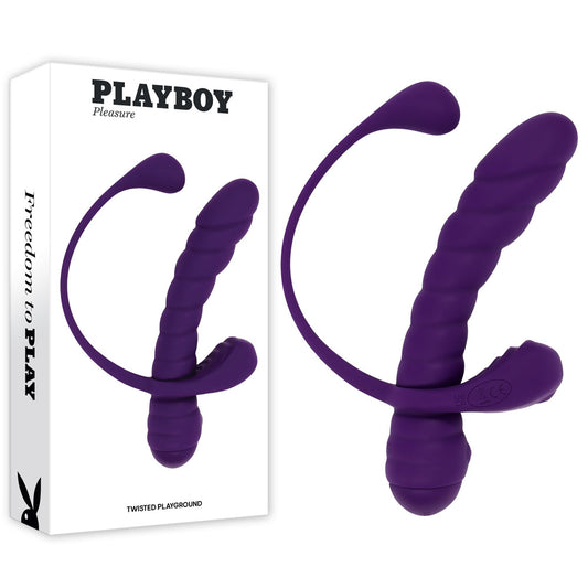 Playboy Pleasure TWISTED PLAYGROUND - Purple Vibrator and Cock Ring Kit