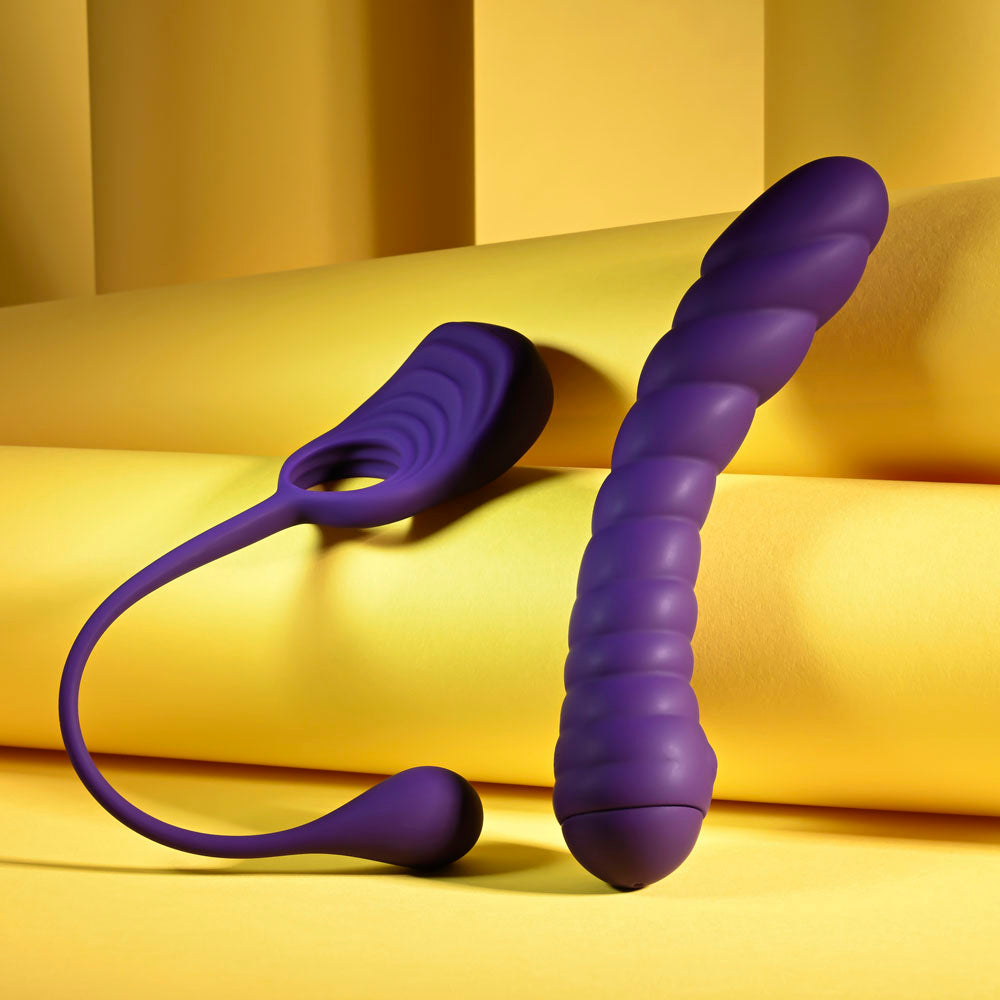Playboy Pleasure TWISTED PLAYGROUND - Purple Vibrator and Cock Ring Kit