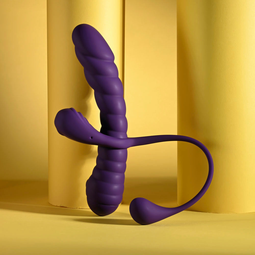 Playboy Pleasure TWISTED PLAYGROUND - Purple Vibrator and Cock Ring Kit