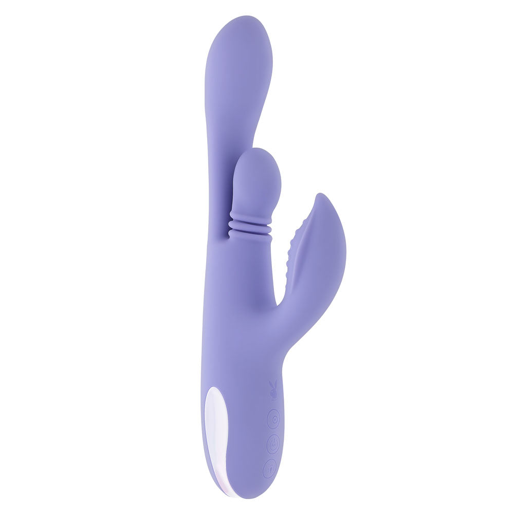 Playboy Pleasure NUBBIN RUBBIN - Purple 24.1cm Thrusting Rabbit Vibrator