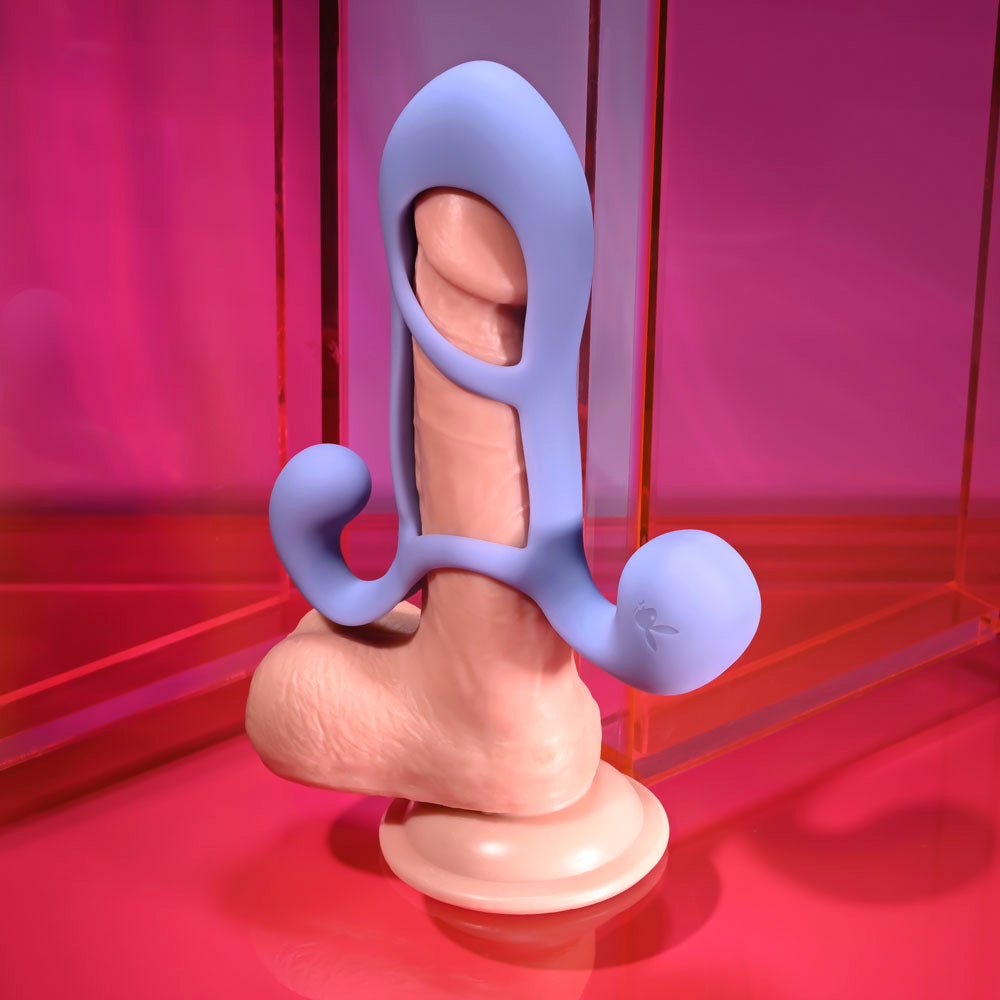 Playboy Pleasure FANTASY CAGE - Purple Vibrating Penis Sleeve