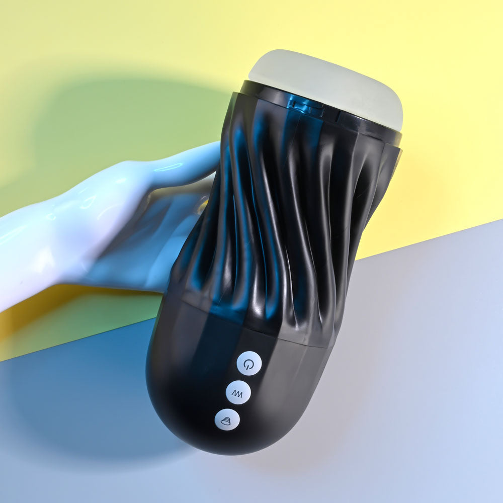 Playboy Pleasure SOLO USB Rechargeable Vibrating and Sucking Stroker Masturbator