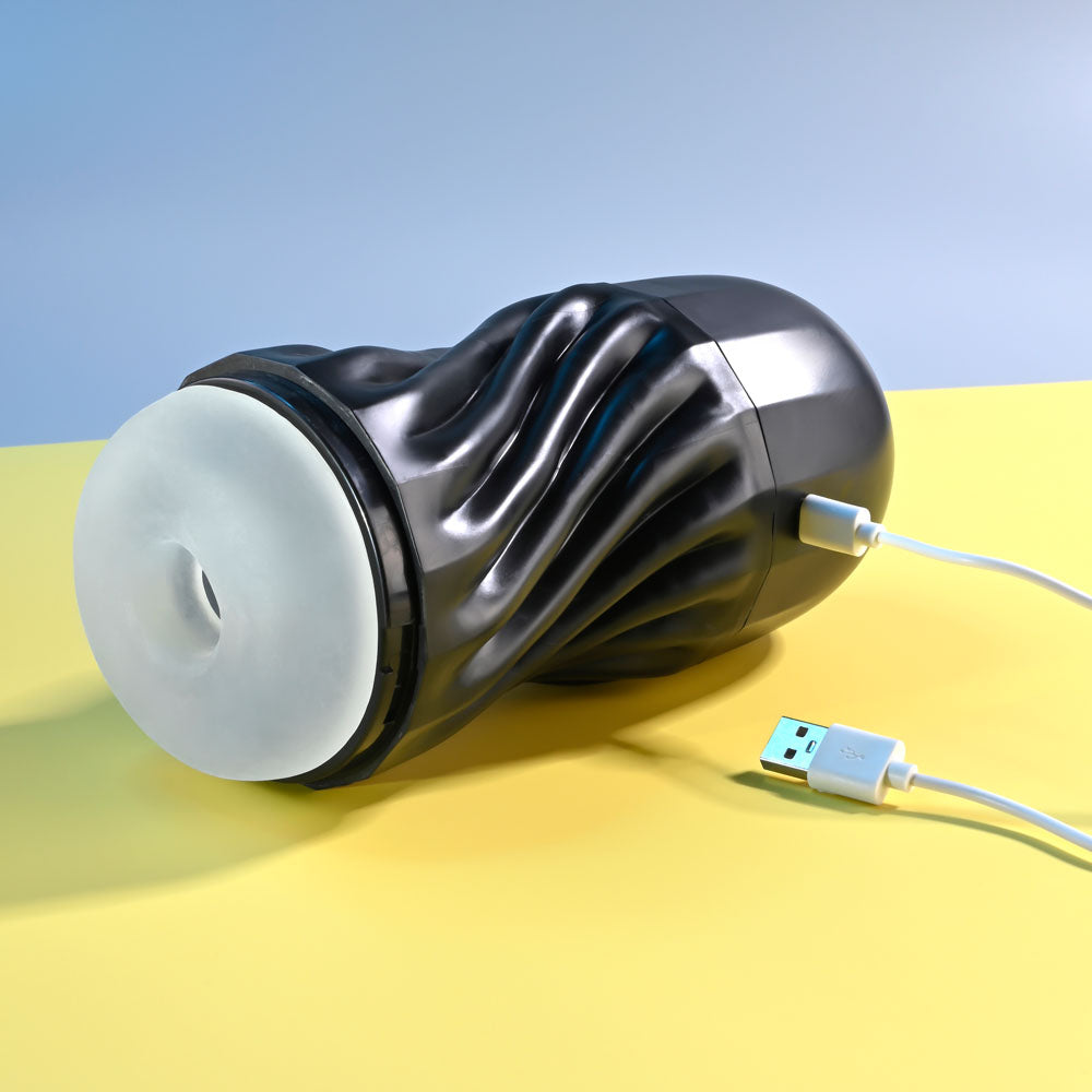 Playboy Pleasure SOLO USB Rechargeable Vibrating and Sucking Stroker Masturbator
