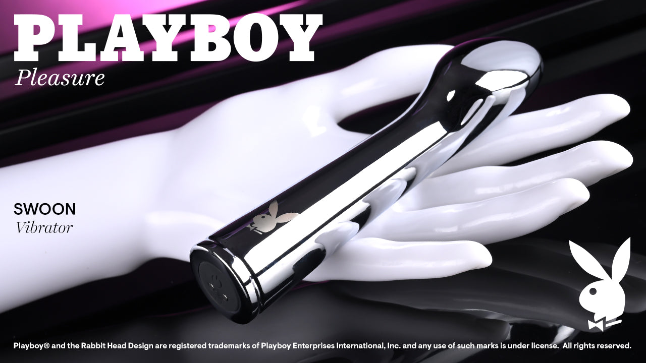 Playboy Pleasure SWOON Chrome 14cm USB Rechargeable Vibrator