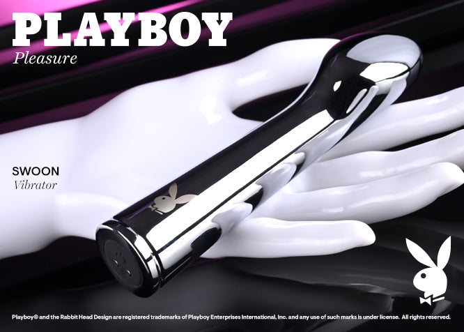 Playboy Pleasure SWOON Chrome 14cm USB Rechargeable Vibrator
